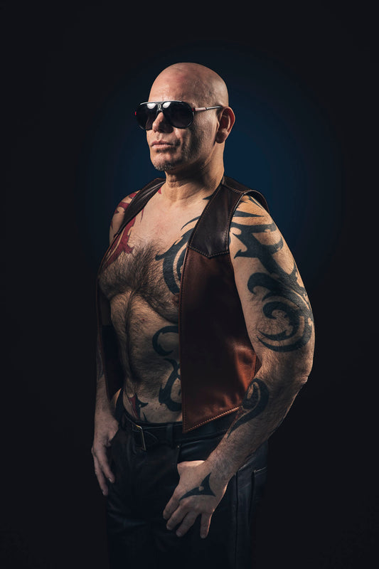 Western Style Leather Vest