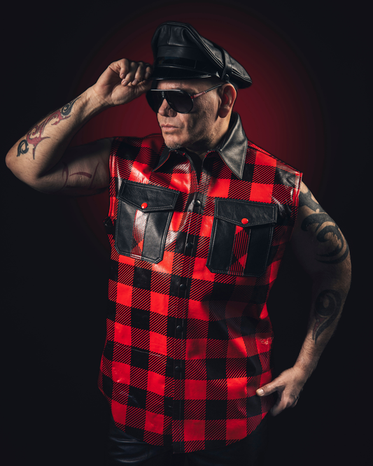 Sleeveless Plaid Shirt