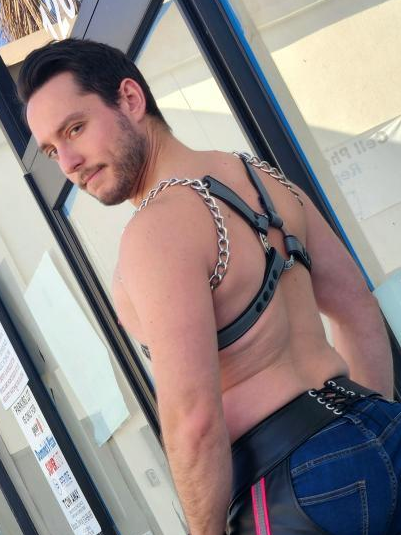 Leather & Chain English Chest Harness