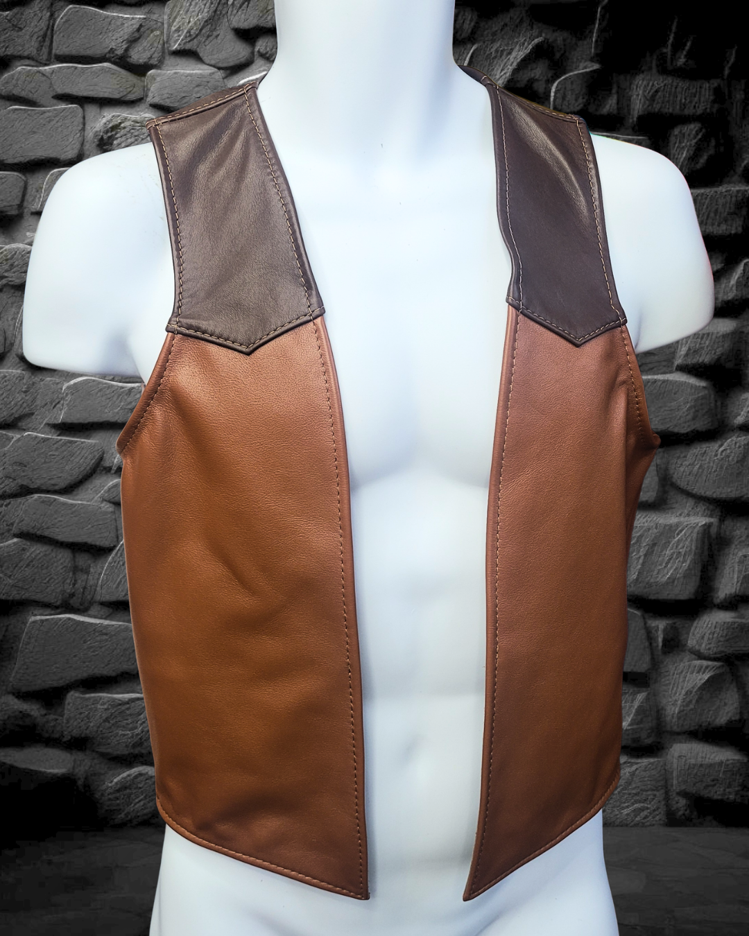 Western Style Leather Vest