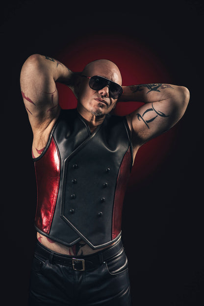 Double-Breasted Corset Vest
