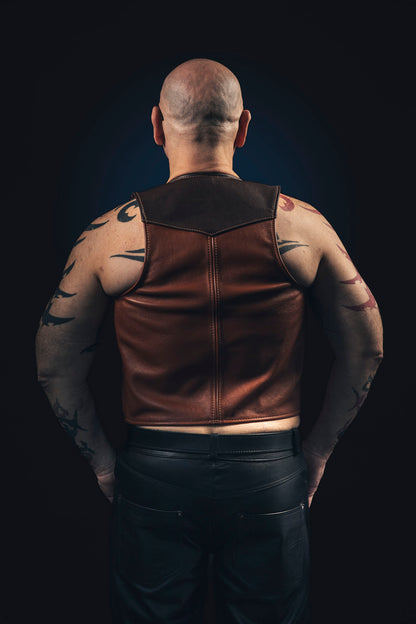 Western Style Leather Vest