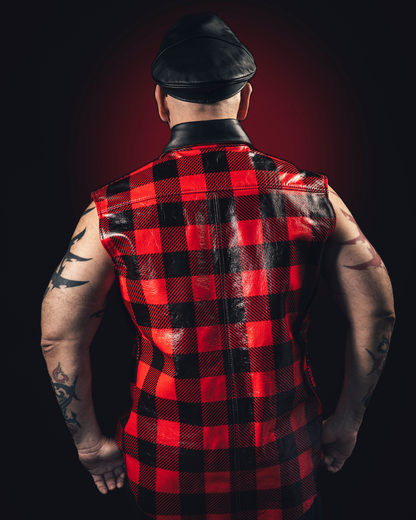 Sleeveless Plaid Shirt