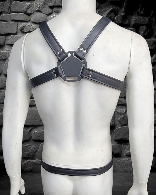 Pentagon Body Harness w/ Drop Down Cock Ring