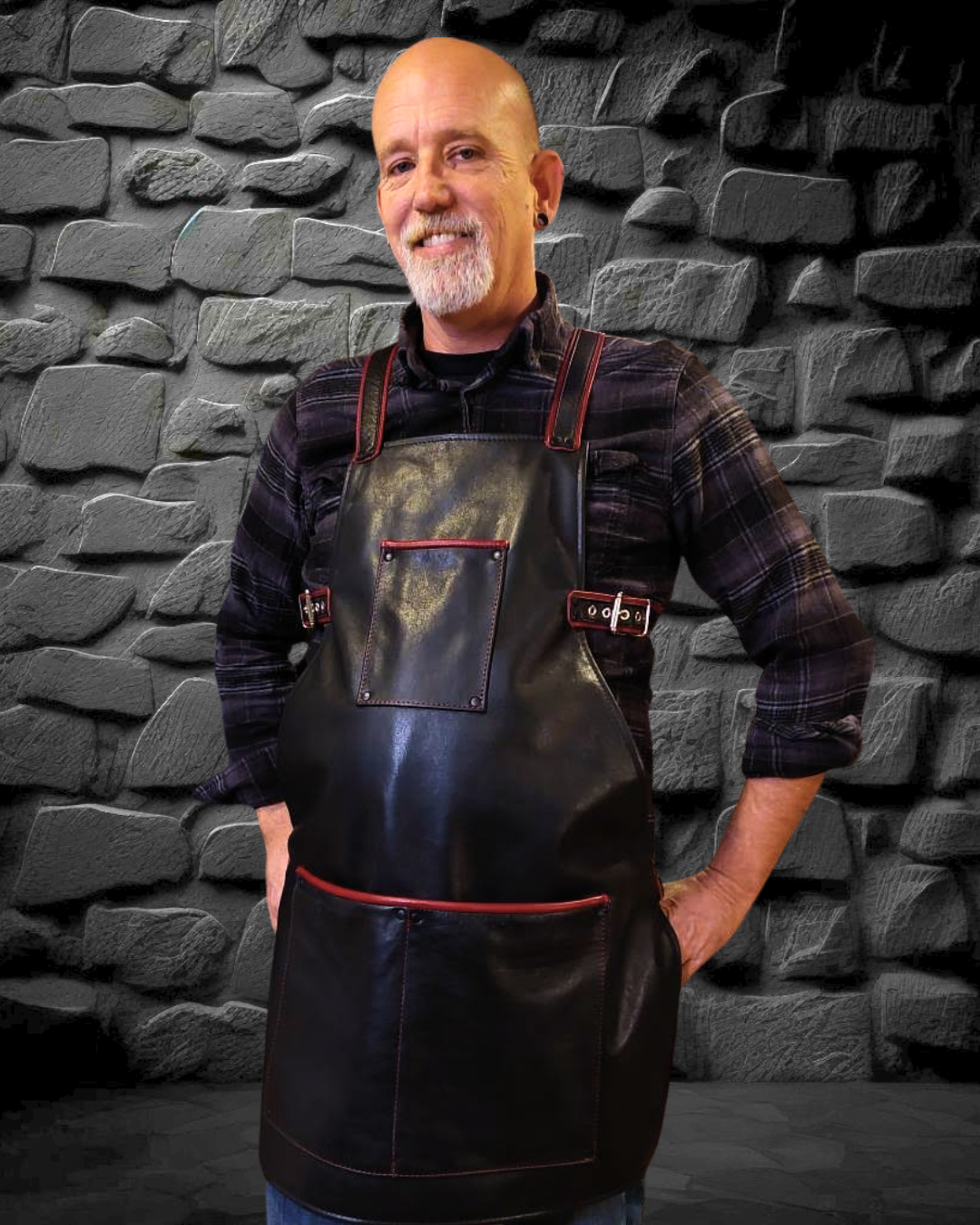 The Butcher™ Harness Back Leather Apron