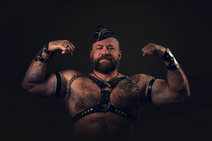 Leather & Chain English Chest Harness