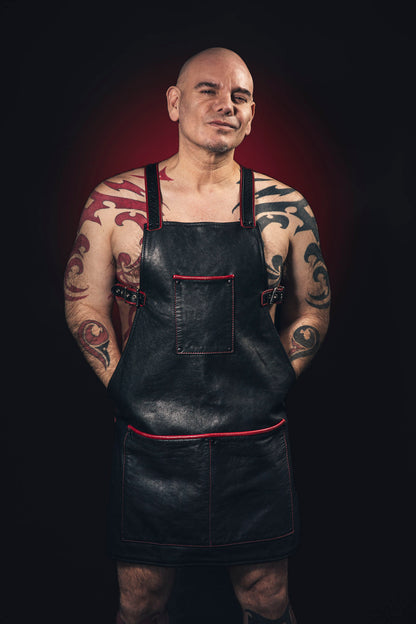 The Butcher™ Harness Back Leather Apron