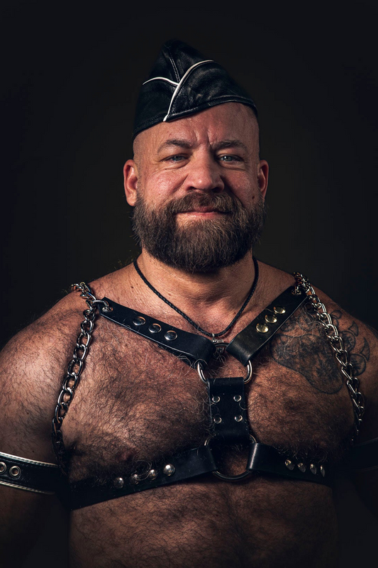 Leather & Chain English Chest Harness